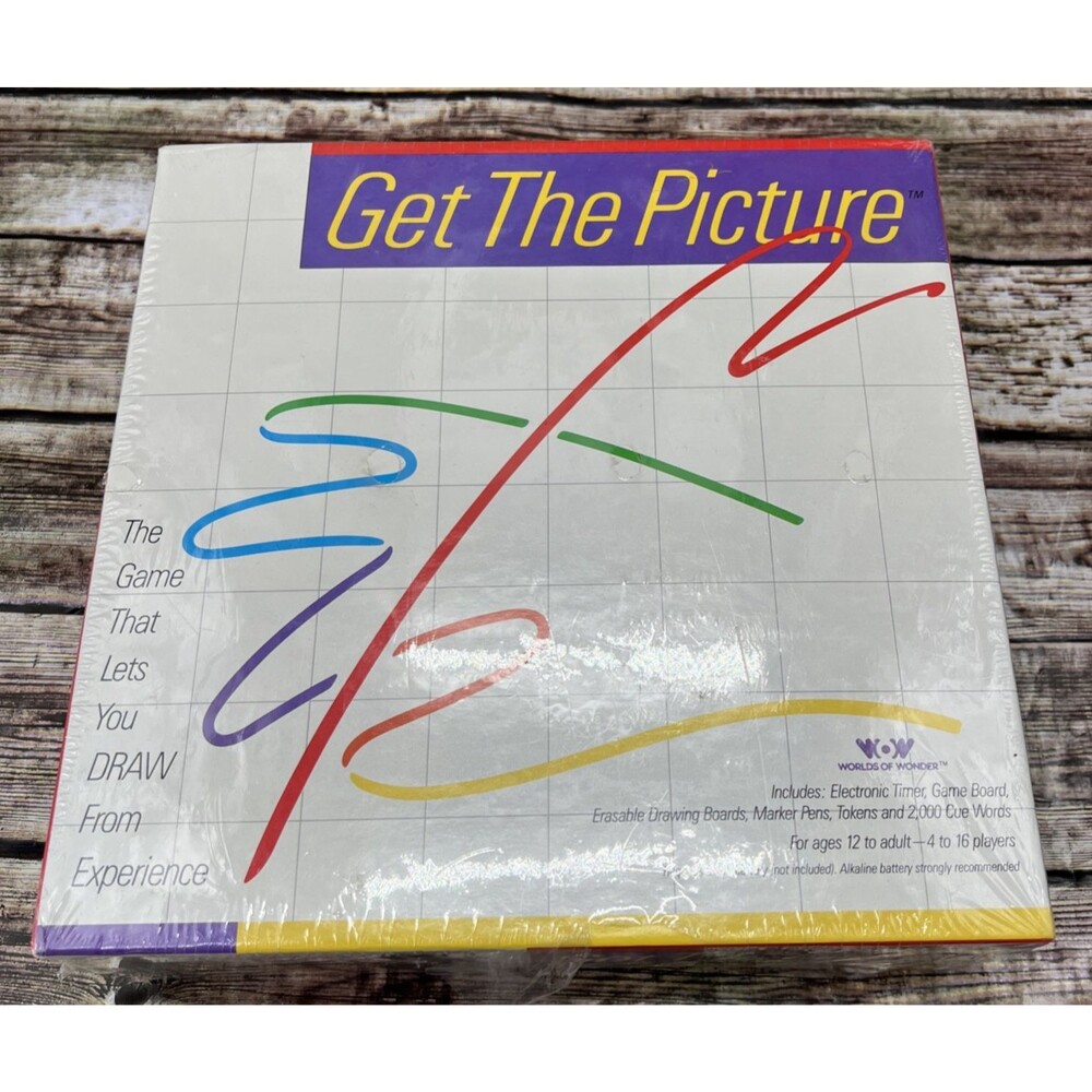Get the Picture Board Game Worlds of Wonder Complete Vintage 1987 Factory Sealed